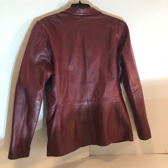 STYLE & CO. COLLECTION  M SHELL BURGUNDY JACKET - Picture 3 of 7